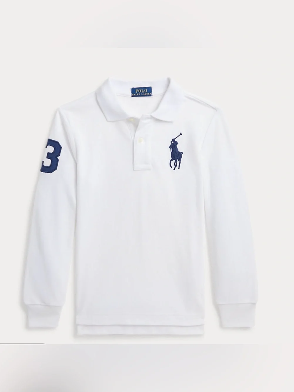 POLO Ralph Lauren Big Pony Long Mesh Long Sleeve Polo Shirt - 4/4T